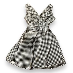 Black and white checkered flowy dress, Medium